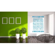 Vinilo Texto Reglas Familiares