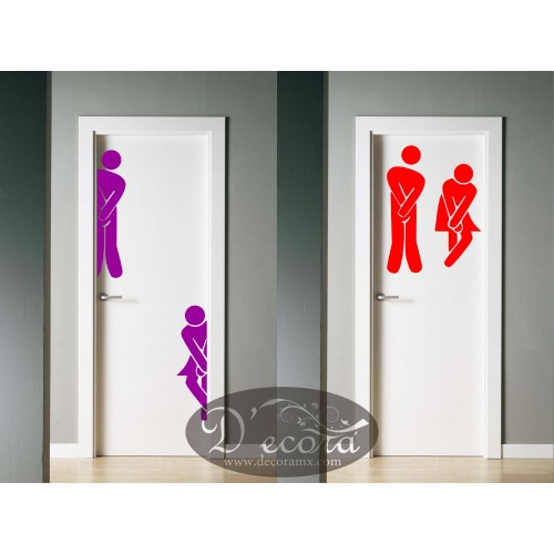 Vinilo Se&ntilde;alamientos Ba&ntilde;o 188