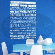 Vinilo Texto Normas Del Buen Comensal