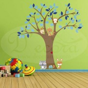 Vinilo &Aacute;rbol Animales Bosque 324