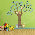 Vinilo Árbol Animales Bosque 324