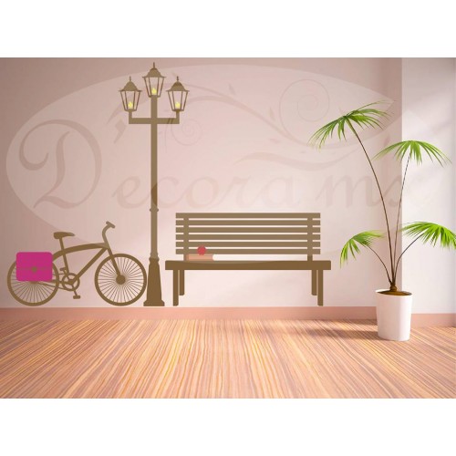 Vinilo Bicicleta Farol Banca 359