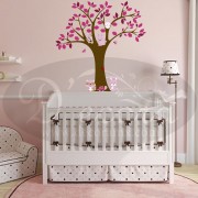 Vinilo &Aacute;rbol Animales Bosque Ni&ntilde;a 323