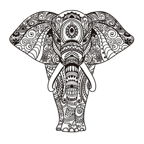Vinilo Mandala Elefante 1031