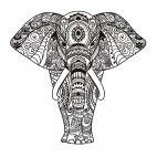 Vinilo Mandala Elefante 1031